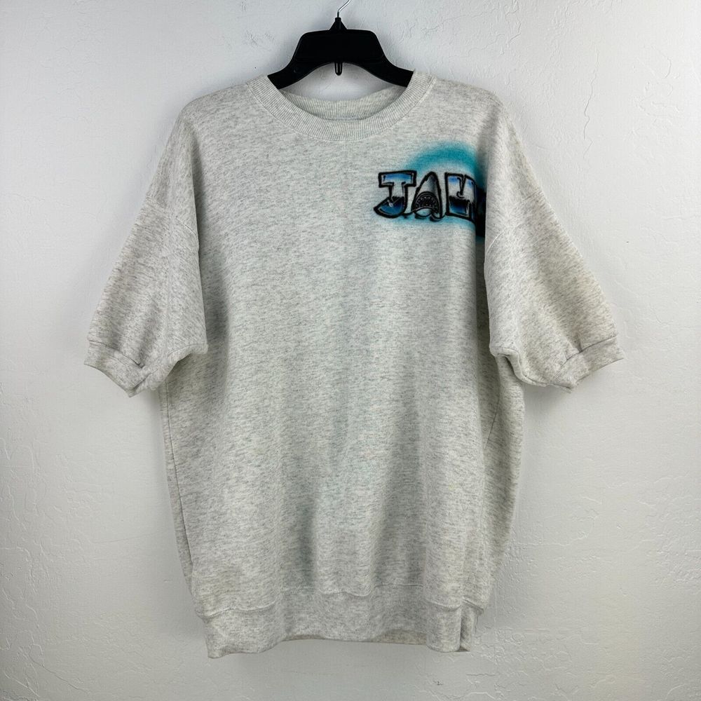 Vtg Lee Sweatshirt Mens XL Gray Santa Rita AZ Eagles Football Graffiti Art‎ USA